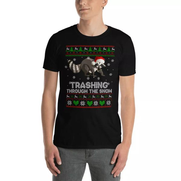 trashing through the snow ugly funny christmas santa raccoon lover gifts t-shirt, White;black
trashing through the snow ugly funny christmas santa raccoon lover gifts t-shirt, White;black
