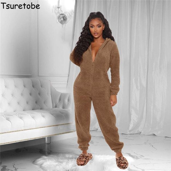 tsuretobe velvet jumpsuits for women 2021 one piece outfit hooded romper with zipper winter cute plush pajamas women's & rompers, Black;white
tsuretobe velvet jumpsuits for women 2021 one piece outfit hooded romper with zipper winter cute plush pajamas women's & rompers, Black;white