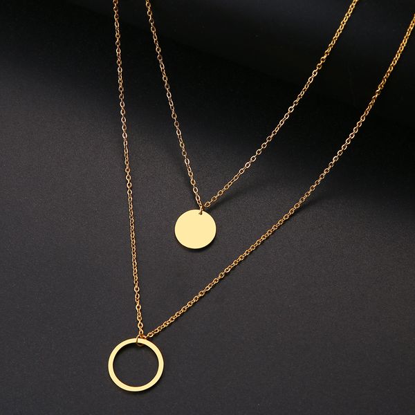 dotifi for women double round geometric pendant necklace stainless steel gold and silver color jewelry gift
dotifi for women double round geometric pendant necklace stainless steel gold and silver color jewelry gift