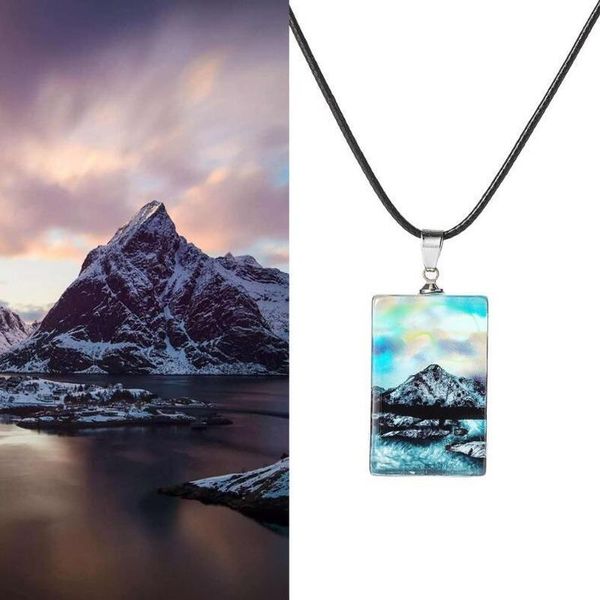 pendant necklaces 2021 landscape luminous square necklace aurora geometric clavicle chain jewelry, Silver
pendant necklaces 2021 landscape luminous square necklace aurora geometric clavicle chain jewelry, Silver