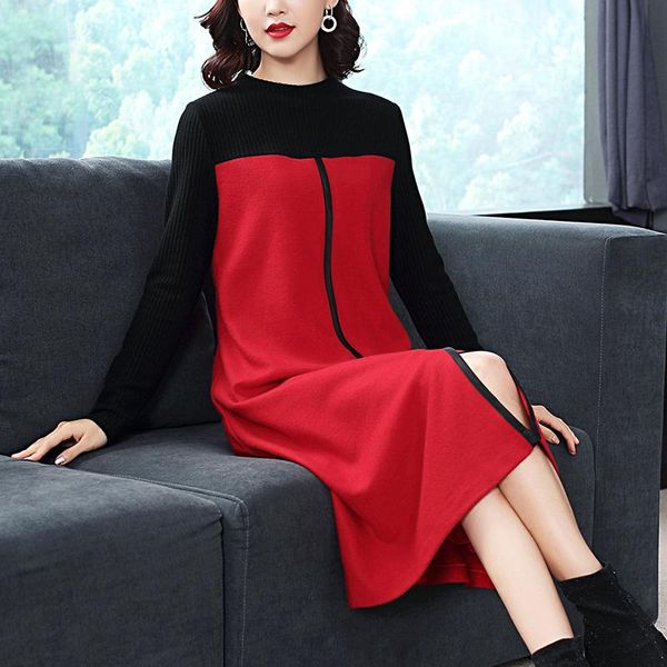 casual dresses dress women red knitted sweater elegant midi korean winter women's long sleeve vestido vintage hfl186140 yy2463, Black;gray
casual dresses dress women red knitted sweater elegant midi korean winter women's long sleeve vestido vintage hfl186140 yy2463, Black;gray