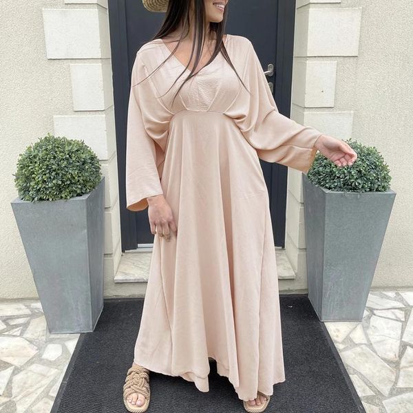 casual dresses cp v neck women fashion collected waisted ankle length dress elegant pullover loose female ladies, Black;gray
casual dresses cp v neck women fashion collected waisted ankle length dress elegant pullover loose female ladies, Black;gray