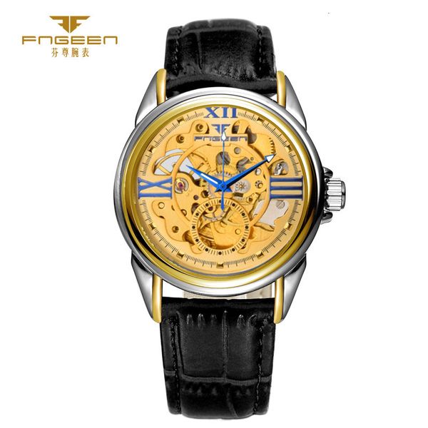 all hollow out real belt watch blue light student mechanical men's watch, Slivery;brown
all hollow out real belt watch blue light student mechanical men's watch, Slivery;brown