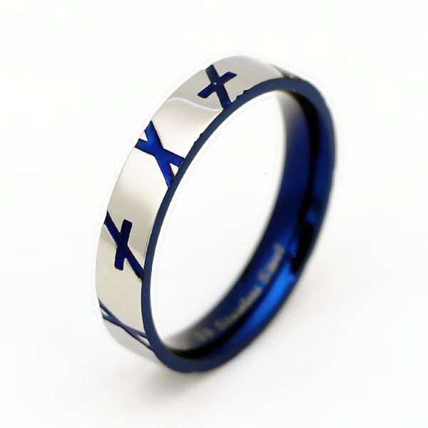 special price korean personalized single fashion blue carving cross life titanium steel ring men's and women's trend hand jewelry, Black
special price korean personalized single fashion blue carving cross life titanium steel ring men's and women's trend hand jewelry, Black