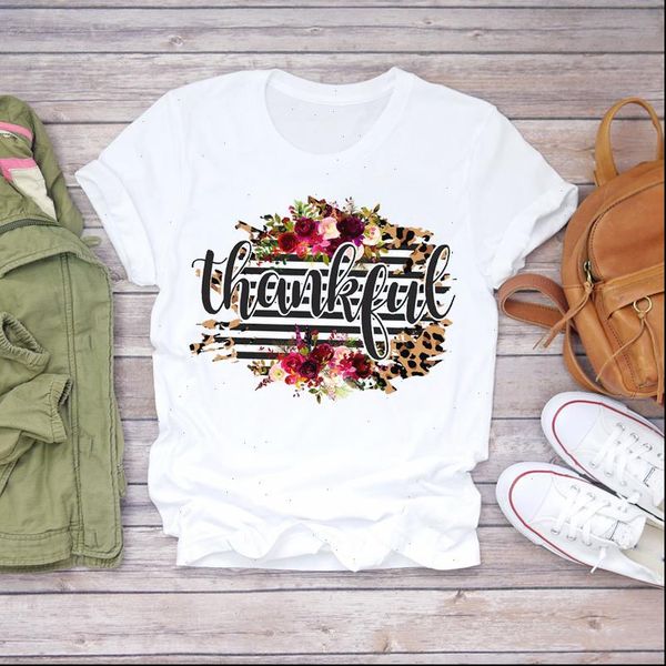 floral leopard fashion fall happy women t shirt thanksgiving halloween print graphic tee, White
floral leopard fashion fall happy women t shirt thanksgiving halloween print graphic tee, White