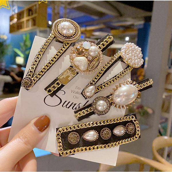 hair clips & barrettes fashion style black clip female retro baroque white pearl rhinestone sidepin bangs korean accessories jewelry, Golden;silver
hair clips & barrettes fashion style black clip female retro baroque white pearl rhinestone sidepin bangs korean accessories jewelry, Golden;silver
