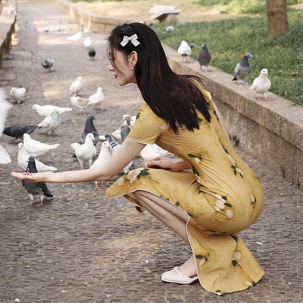 ethnic clothing chinese style cheongsam dress printing young summer ladies fashion retro short-sleeved size s-3xl, Red
ethnic clothing chinese style cheongsam dress printing young summer ladies fashion retro short-sleeved size s-3xl, Red