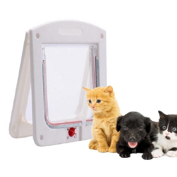 cat carriers,crates & houses dog flap door with 4 way lock security for cats kitten abs plastic small gate dogs pet mascotas
cat carriers,crates & houses dog flap door with 4 way lock security for cats kitten abs plastic small gate dogs pet mascotas