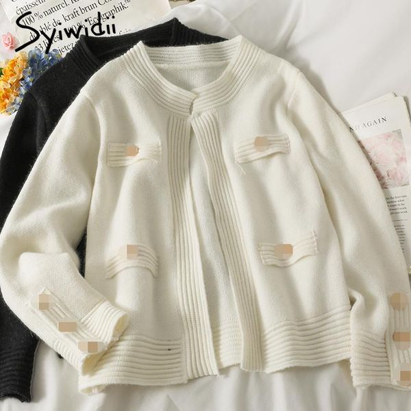 women's knits & tees syiwidii casual knit cardigan women o-neck sweater baggy long sleeve coats fashion female open stitch fall 2021 o, White
women's knits & tees syiwidii casual knit cardigan women o-neck sweater baggy long sleeve coats fashion female open stitch fall 2021 o, White