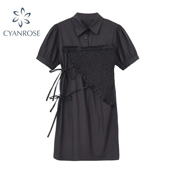 vintage lace up black mini dress women summer elegant lantern short sleeve vestido female fashion casual ruffle clothes 210430, Black;gray
vintage lace up black mini dress women summer elegant lantern short sleeve vestido female fashion casual ruffle clothes 210430, Black;gray