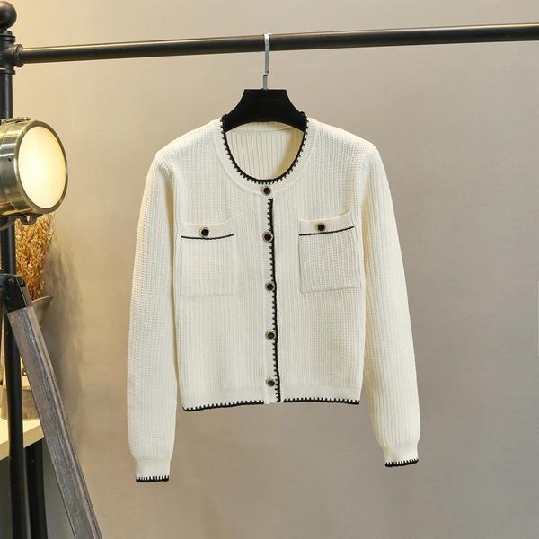 women's knits & tees autumn 2021 clothing luxury knitted cardigan women long sleeve high fashion cropped vintage sweater coat jumpers, White
women's knits & tees autumn 2021 clothing luxury knitted cardigan women long sleeve high fashion cropped vintage sweater coat jumpers, White