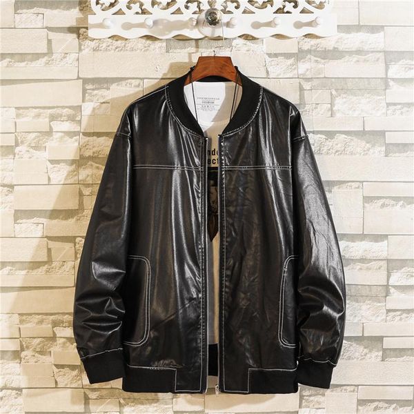 men's jackets autumn oversized black causal leather biker jacket men long sleeve zipper motorcycle outwear, Black;brown
men's jackets autumn oversized black causal leather biker jacket men long sleeve zipper motorcycle outwear, Black;brown