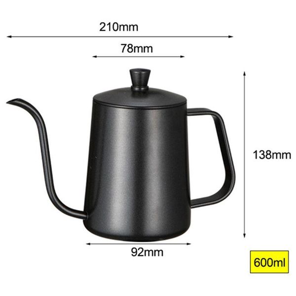 coffee pots stainless steel mounting bracket hand punch pot with lid drip gooseneck spout long mouth kettle teapot-blac
coffee pots stainless steel mounting bracket hand punch pot with lid drip gooseneck spout long mouth kettle teapot-blac