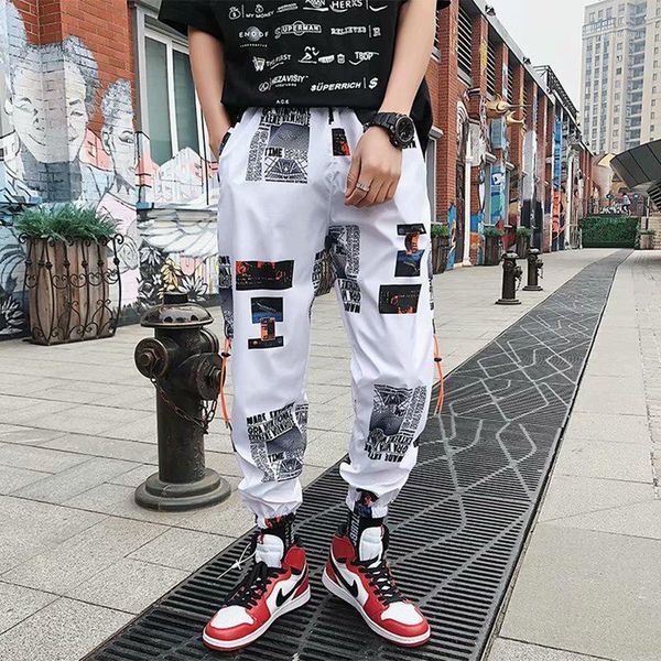 men's hip hop korean version of the trend print loose nine-point beam foot casual pants, Black
men's hip hop korean version of the trend print loose nine-point beam foot casual pants, Black