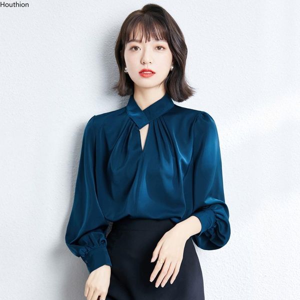 women's blouses & shirts houthion chiffon slim retro blouse fashion long sleeve solid color o-neck pullover spring/autumn, White
women's blouses & shirts houthion chiffon slim retro blouse fashion long sleeve solid color o-neck pullover spring/autumn, White