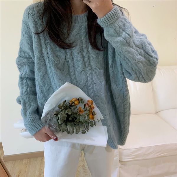 sweaters retro fresh loose knitted candy color casual thicken autumn vintage solid jumper sweaters 3 colors, White;black
sweaters retro fresh loose knitted candy color casual thicken autumn vintage solid jumper sweaters 3 colors, White;black