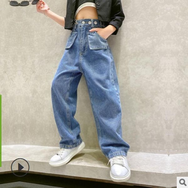 girls fashion loose jeans 2021 autumn/spring kids leisure trousers children's pants denim blue color size6-14 ly032
girls fashion loose jeans 2021 autumn/spring kids leisure trousers children's pants denim blue color size6-14 ly032