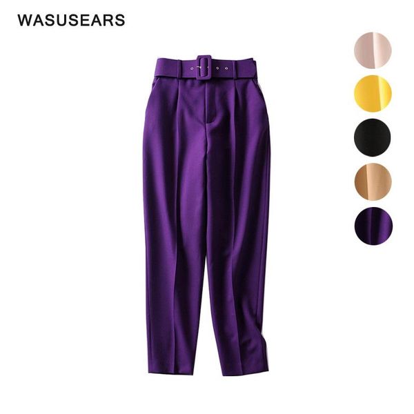 women's pants & capris winter office for women elegant formal trousers korean suit belt ladies, Black;white
women's pants & capris winter office for women elegant formal trousers korean suit belt ladies, Black;white