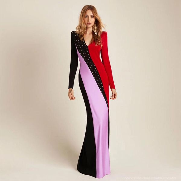 casual dresses elegant multicolor maxi celebrity party vestidos fashion black pink with red patchwork long sleeve bandage dress, Black;gray
casual dresses elegant multicolor maxi celebrity party vestidos fashion black pink with red patchwork long sleeve bandage dress, Black;gray