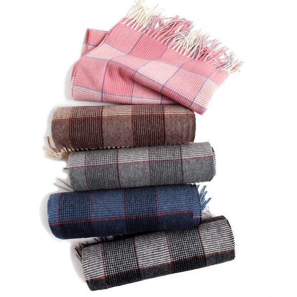2021 pure wool scarf men's winter high-grade british plaid warm couple bib, Blue;gray
2021 pure wool scarf men's winter high-grade british plaid warm couple bib, Blue;gray