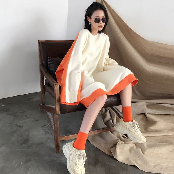 korean fashion contrast color sweatshirt women o neck long sleeve casual loose hoody arrival sudaderas mujer 210519, Black
korean fashion contrast color sweatshirt women o neck long sleeve casual loose hoody arrival sudaderas mujer 210519, Black