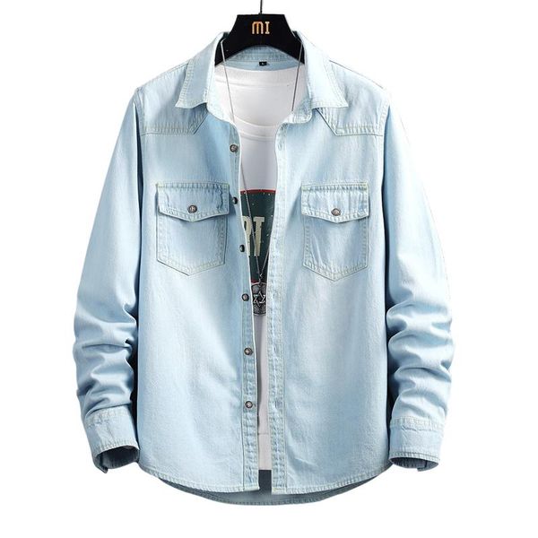 men's casual shirts spring autumn classic long sleeve single-breasted denim shirt turn down collar washed jean light dark blue, White;black
men's casual shirts spring autumn classic long sleeve single-breasted denim shirt turn down collar washed jean light dark blue, White;black