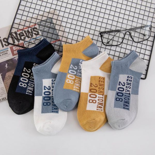men's sock letter man socks patchwork blue boat casual cotton sox breathable spring summer soft classic skarpetki, Black
men's sock letter man socks patchwork blue boat casual cotton sox breathable spring summer soft classic skarpetki, Black