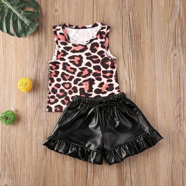 clothing sets baby & children's 1-4y infant girls clothes leopard sleeveless vest +ruffles pu leather shorts, White
clothing sets baby & children's 1-4y infant girls clothes leopard sleeveless vest +ruffles pu leather shorts, White