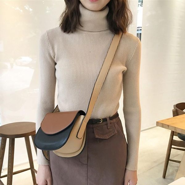 women's sweaters women autumn slim soft long sleeve high neck knit pullover stretch turtleneck-sweaters, White;black
women's sweaters women autumn slim soft long sleeve high neck knit pullover stretch turtleneck-sweaters, White;black