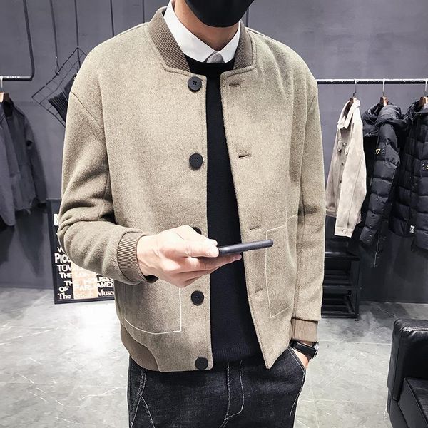 men's jackets vintage 70% woolen grey bomber mens 2021 spring fleece black retro baseball short streetwear khaki unusual coats, Black;brown
men's jackets vintage 70% woolen grey bomber mens 2021 spring fleece black retro baseball short streetwear khaki unusual coats, Black;brown