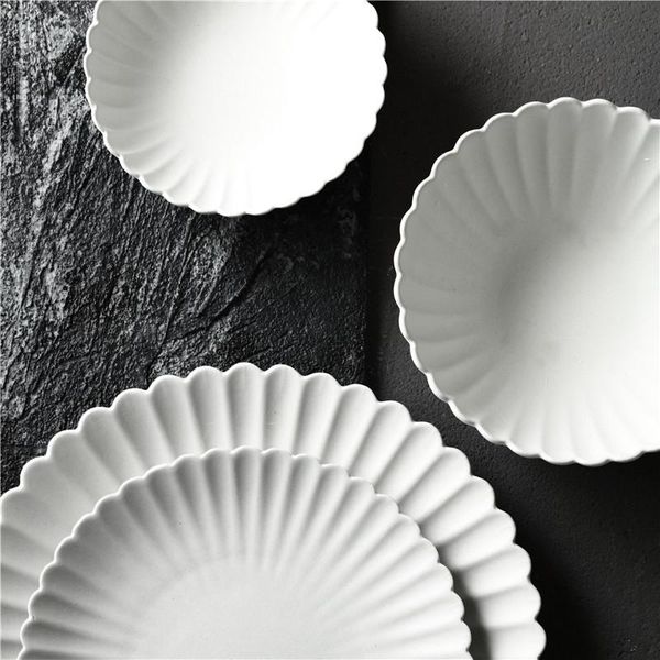 dishes & plates chrysanthemum plate and bowl frosted flower-shaped ceramic tableware dessert household western
dishes & plates chrysanthemum plate and bowl frosted flower-shaped ceramic tableware dessert household western