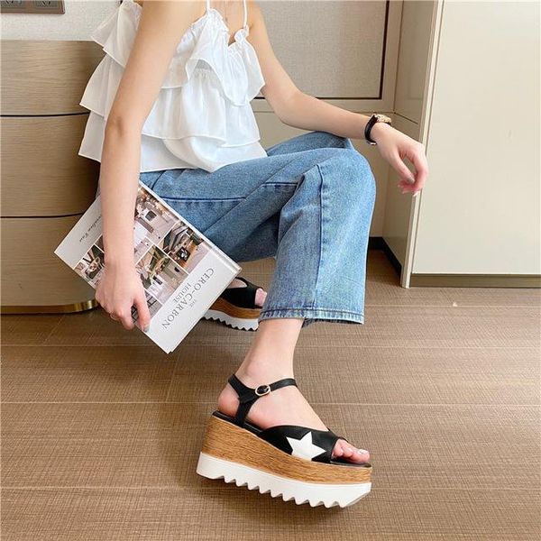 sandals women shoes high heel 8cm square toe summer platform wedges heels casual creepers femme, Black
sandals women shoes high heel 8cm square toe summer platform wedges heels casual creepers femme, Black