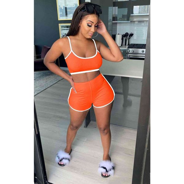 ottoman solid tanks fashion two pieces casual sports sets spaghetti and test shorts stretchy outfits, Gray
ottoman solid tanks fashion two pieces casual sports sets spaghetti and test shorts stretchy outfits, Gray