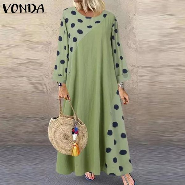 women's blouses & shirts stylish printed polka dot maxi dress vonda summer sundress long sleeve vestidos female o neck dresses rob, White
women's blouses & shirts stylish printed polka dot maxi dress vonda summer sundress long sleeve vestidos female o neck dresses rob, White
