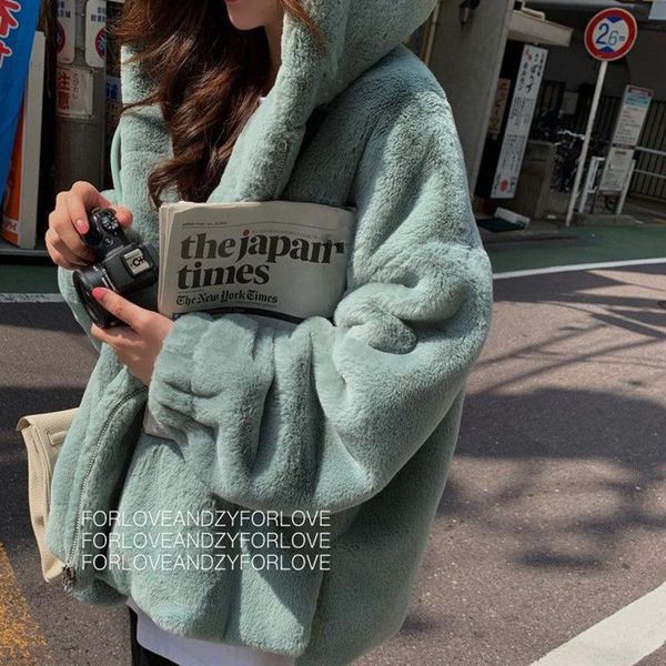 women's fur & faux winter casual loose hooded coat women elegant plus size warm furry jacket luxury short thicked overcoat, Black
women's fur & faux winter casual loose hooded coat women elegant plus size warm furry jacket luxury short thicked overcoat, Black