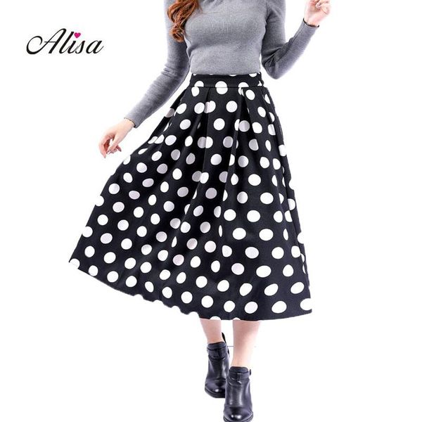 skirts women casual vadim 2021 autumn vintage a line long skits ladies elegant lattice dot printed high waist skirt, Black
skirts women casual vadim 2021 autumn vintage a line long skits ladies elegant lattice dot printed high waist skirt, Black