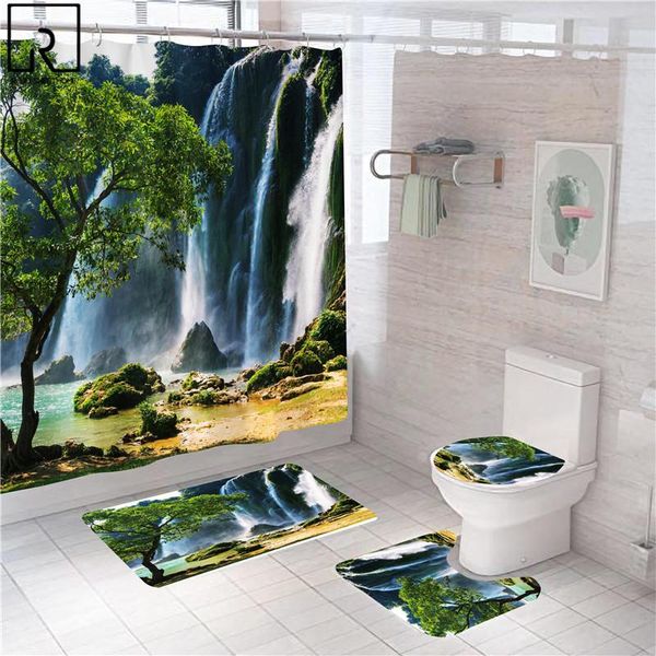 shower curtains mount and lake waterfall natural scenery curtain print bathroom set bath mat toilet carpet rugs modern home decoration
shower curtains mount and lake waterfall natural scenery curtain print bathroom set bath mat toilet carpet rugs modern home decoration