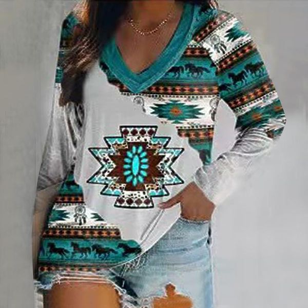 women's t-shirt women t shirt casual azbek print folk-custom vintage long sleeve v-neck bright silk autumn plus size female, White
women's t-shirt women t shirt casual azbek print folk-custom vintage long sleeve v-neck bright silk autumn plus size female, White