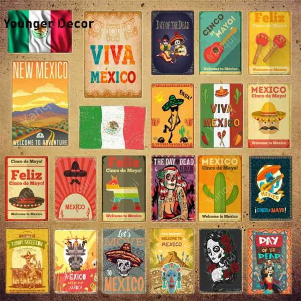 Mexican Travel Poster Mexico Flag Metal Tin Signs Feliz Cinco De Mayo Maya Viva Wall Sticker Bar Pub Club Home Decor YI-173
Mexican Travel Poster Mexico Flag Metal Tin Signs Feliz Cinco De Mayo Maya Viva Wall Sticker Bar Pub Club Home Decor YI-173