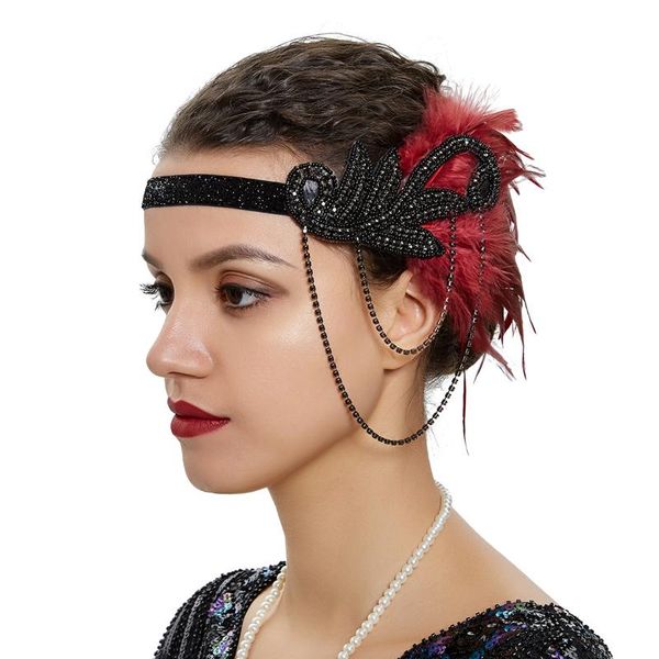 hair accessories black rhinestone beads sequins hairband retro gatsby party headwear women's board feather band
hair accessories black rhinestone beads sequins hairband retro gatsby party headwear women's board feather band