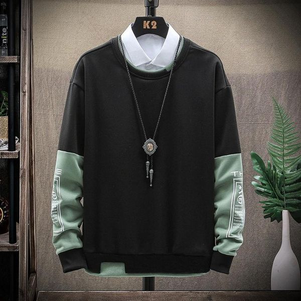 men's hoodies & sweatshirts patchwork men casual long sleeve hip hop sweatshirt streetwear clothes spring and autumn o-neck shirts, Black
men's hoodies & sweatshirts patchwork men casual long sleeve hip hop sweatshirt streetwear clothes spring and autumn o-neck shirts, Black
