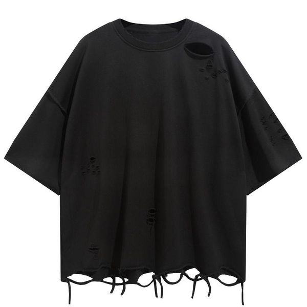 men's t-shirts high street hip hop tshirts ripped distressed destroyed holes solid color streetwear harajuku tee shirts cotton, White;black
men's t-shirts high street hip hop tshirts ripped distressed destroyed holes solid color streetwear harajuku tee shirts cotton, White;black