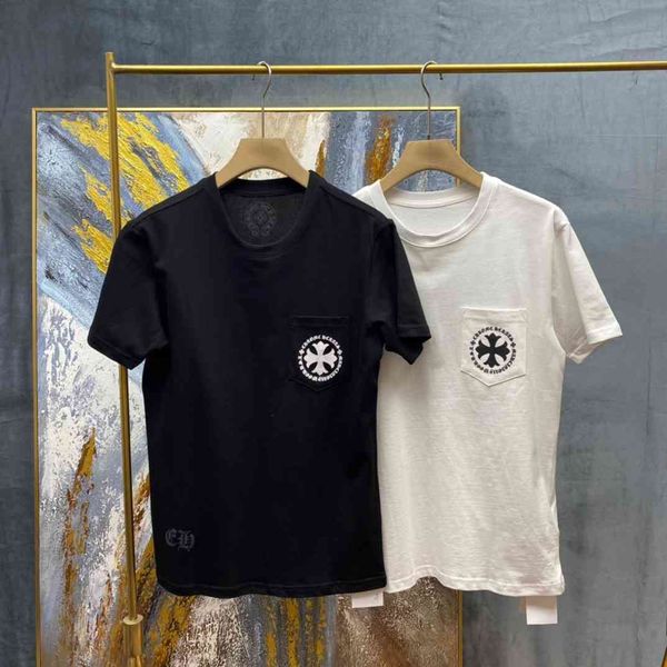 21 summer fashion ch classic cross circle short sleeve t-shirt round neck men's and women's lovers' wear, White;black
21 summer fashion ch classic cross circle short sleeve t-shirt round neck men's and women's lovers' wear, White;black