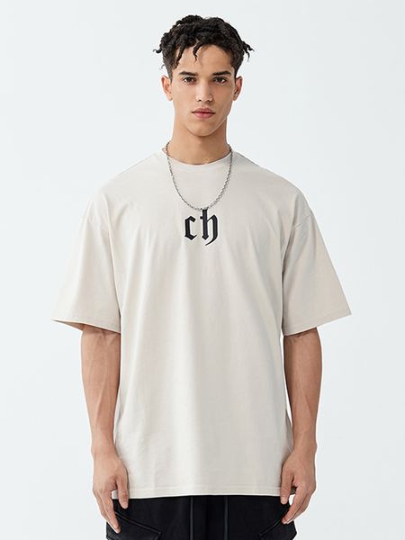 chinism summer ch short t-shirt men's cotton fashion brand loose and versatile falling shoulder couple half sl, White;black
chinism summer ch short t-shirt men's cotton fashion brand loose and versatile falling shoulder couple half sl, White;black