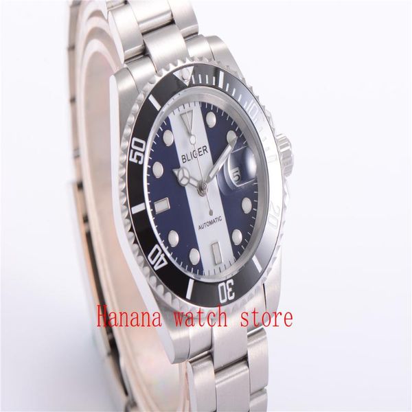 wristwatches classic sapphire bliger 40mm blue white dial black ceramic rotating bezel luminous marks miyota automatic movement men's w, Slivery;brown
wristwatches classic sapphire bliger 40mm blue white dial black ceramic rotating bezel luminous marks miyota automatic movement men's w, Slivery;brown