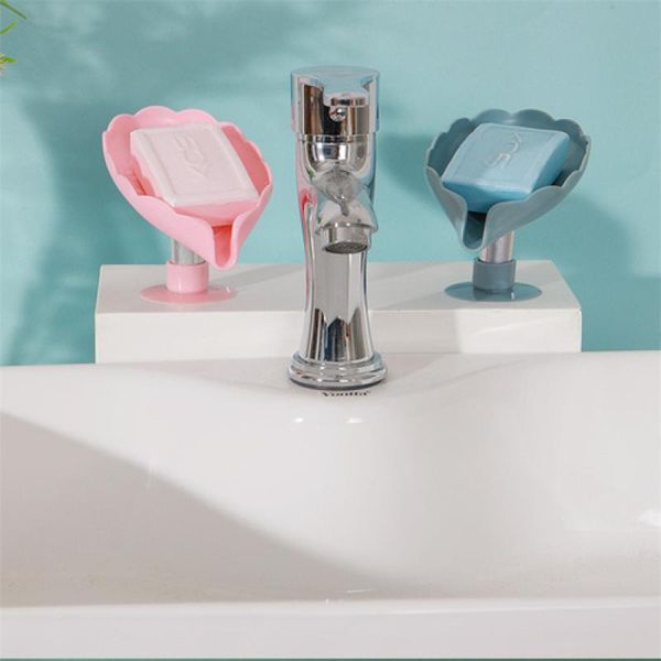 soap dishes drain toilet shelf fat box perforated lotus leaf sucker laundry