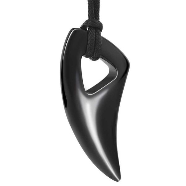 new titanium steel men's stainless wolf tooth necklace veterans memorial gift ox horn, Silver
new titanium steel men's stainless wolf tooth necklace veterans memorial gift ox horn, Silver