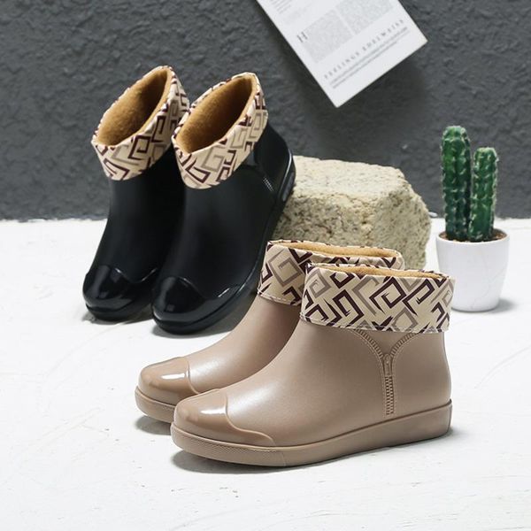 boots fashion rain women's short water shoes anti slip car washing kitchen work rubber, Black
boots fashion rain women's short water shoes anti slip car washing kitchen work rubber, Black