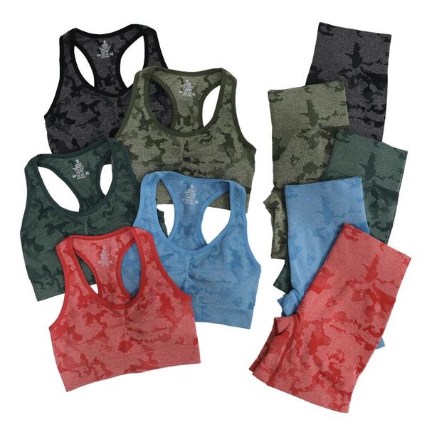 yoga outfit camo seamless set workout clothes women high waist booty gym shorts+push up active bra 2 pieces sport suit for fitness
yoga outfit camo seamless set workout clothes women high waist booty gym shorts+push up active bra 2 pieces sport suit for fitness