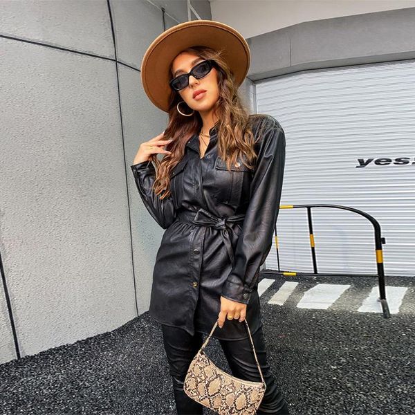 women's leather & faux gothic black pu maxi outerwear full sleeve turn down collar coat moto biker buttons up long jackets
women's leather & faux gothic black pu maxi outerwear full sleeve turn down collar coat moto biker buttons up long jackets